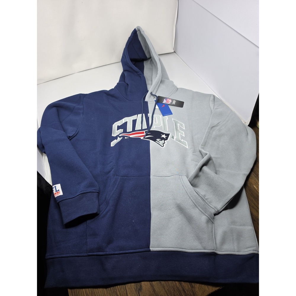 New England Patriots NFL x Staple Hoodie Pullover Split Logo NWT Mens Size XL